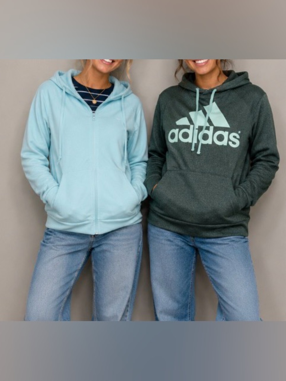Vintage Adidas Hoodie Sweatshirt Zipper Green Adult Women Small Climawarm Bundle